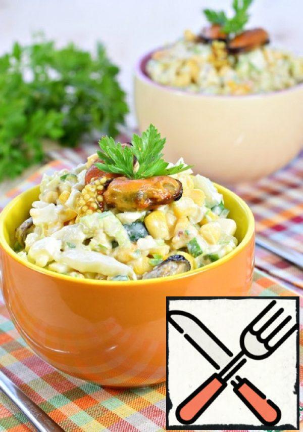 Salad with Peking Cabbage and Mussels Recipe