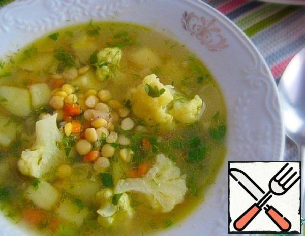 Soup with Peas and Cauliflower Recipe