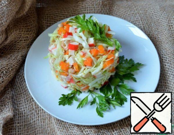 Vegetable Salad with Crab Sticks Recipe