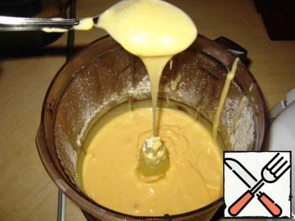 The dough is ready! It should turn out like pancakes, not too thick, but not too liquid.
