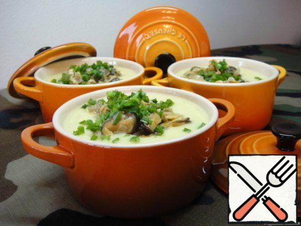 The Cauliflower Soup with Mussels Recipe