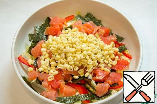 Add mash, butter, soy sauce.
