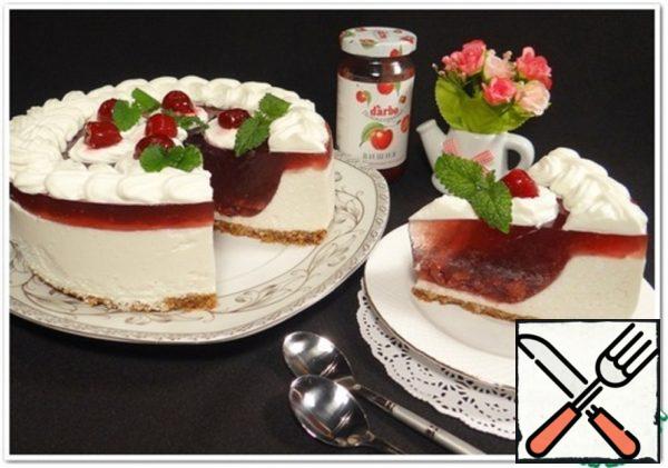 Cheesecake with Cherry Jelly Recipe