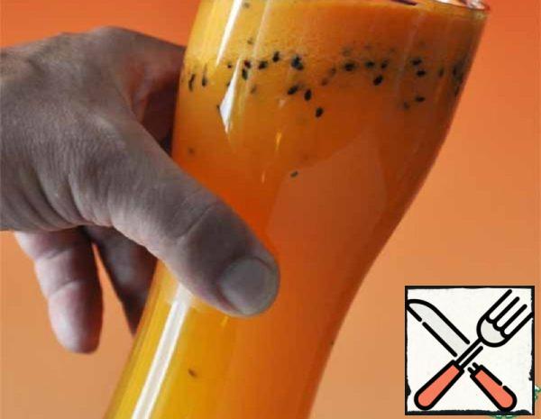 Orange and Carrot Juice with black Sesame Recipe