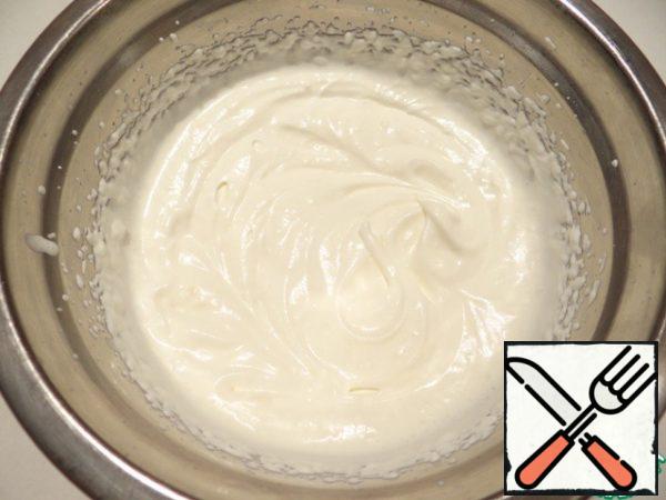 Sour cream well beat with a mixer.