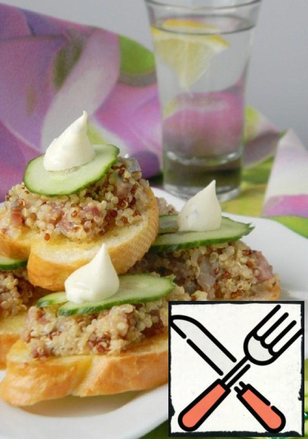 Canapes with Quinoa and Herring Recipe