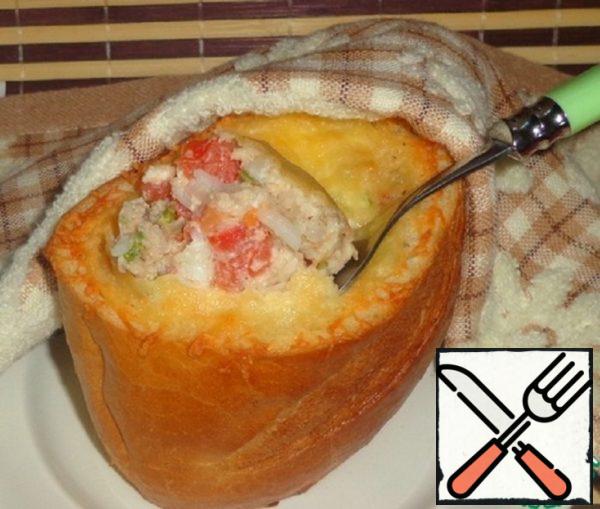 Fish Julienne in Bread Recipe