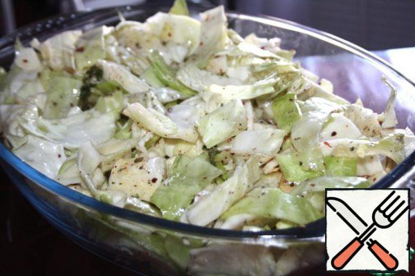 Put all the contents of the package in a baking dish and send it to a preheated 180 * C oven for 1 hour.
