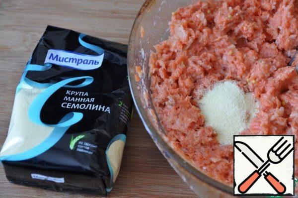 Add semolina. To interfere.
