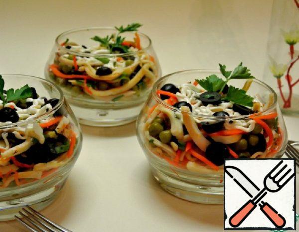Salad "Delicatessen" with Squid Recipe