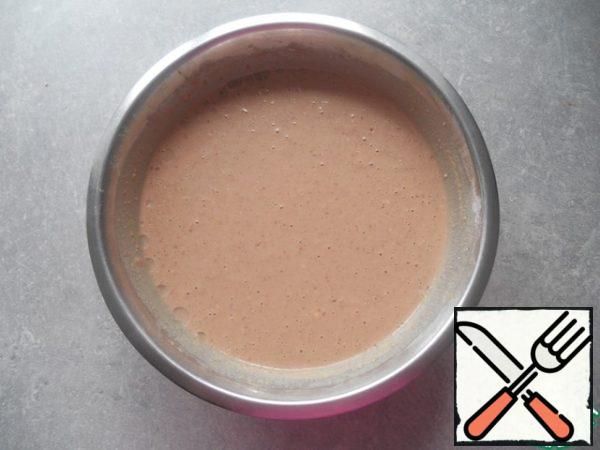 Add salt, pepper, milk, eggs, flour, vegetable oil. Mix it.
