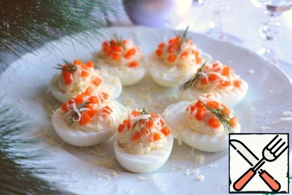 Eggs Stuffed with Capers and Cheese Cream Recipe