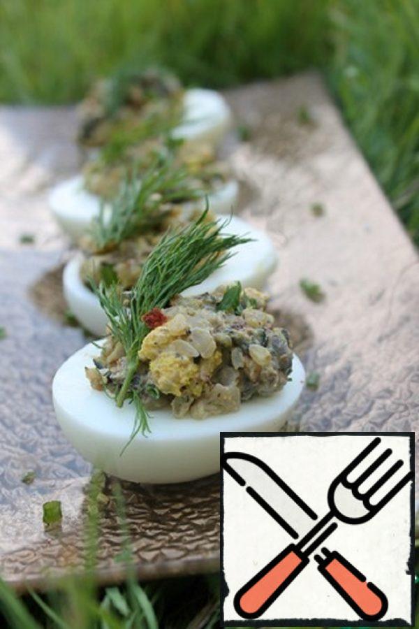Eggs Stuffed with Buckwheat and Mushrooms Recipe