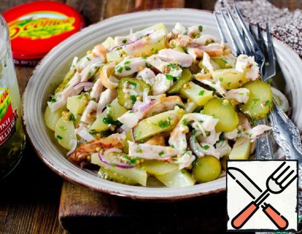 Potato Salad with Cucumbers and Chicken Recipe