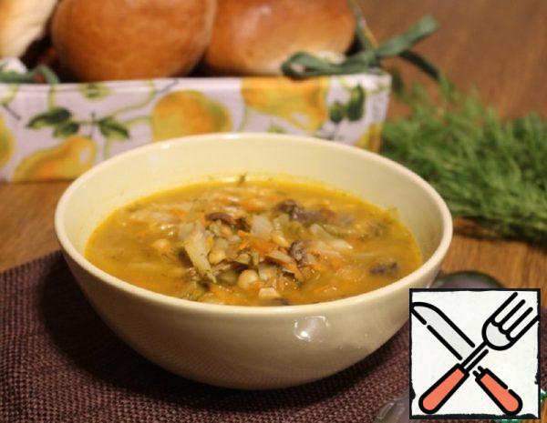 Pea Soup with Mushrooms Recipe