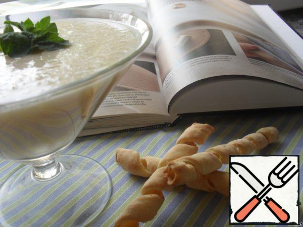 Pear Soup with Cheese Sticks Recipe