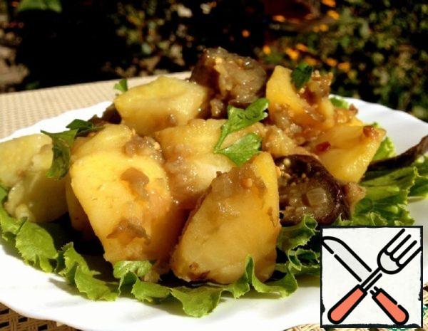 A Side Dish of Potatoes and Eggplant Recipe
