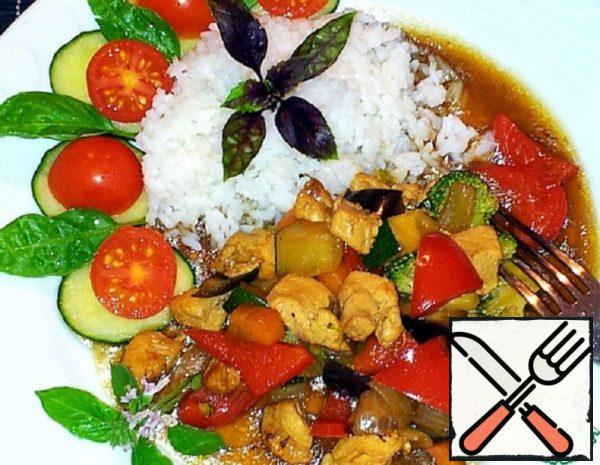 Vegetables with Chicken in Oyster Sauce Recipe