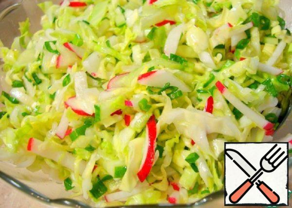 Cabbage, Radish and Cucumber Salad Recipe