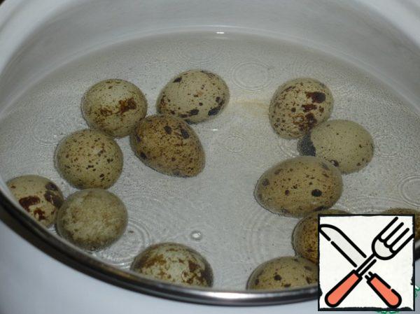 Boil the eggs.
