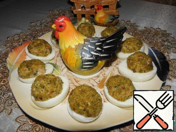 Eggs Stuffed "Tuna in Pistachios" Recipe