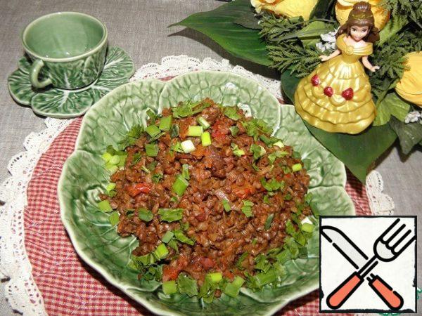 Sprinkle with herbs, delicious both hot and cold. It is good as an independent dish, as well as with any meat products.
The dish is ready!