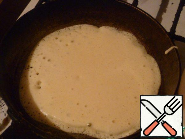 Fry immediately in a preheated frying pan greased with vegetable oil.
