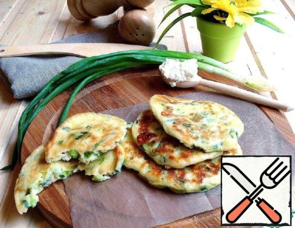 Fritter with Cheese and Green Onions Recipe