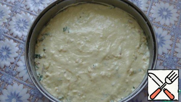 Fill everything with the second half of the dough.
