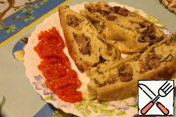 Pancake Terrine with Vegetable Sauce Recipe