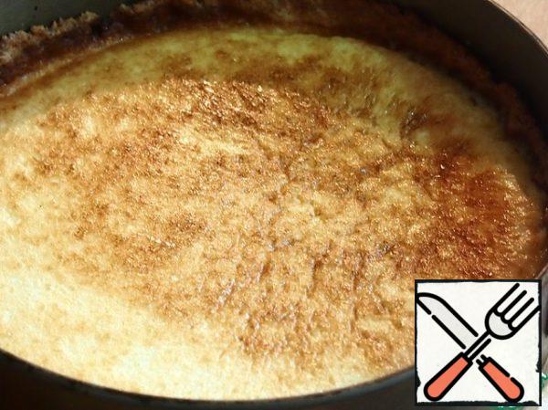 Remove the pie from the oven and cool slightly.
