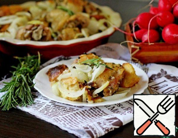 Chicken Baked with Bread Recipe