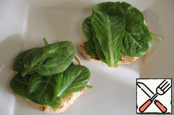 Put the lettuce on top.
