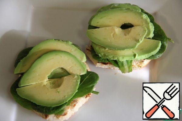 Then slice the avocado.

