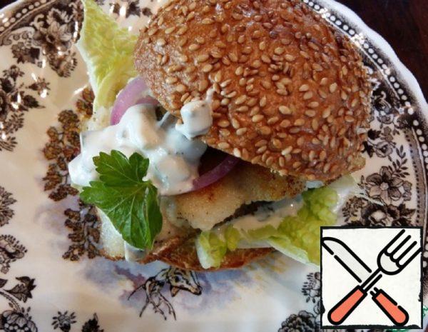 Burger with Fish Fillet Recipe