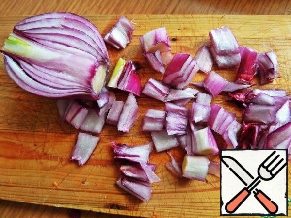 Onion (not necessarily red) cut into chopped.