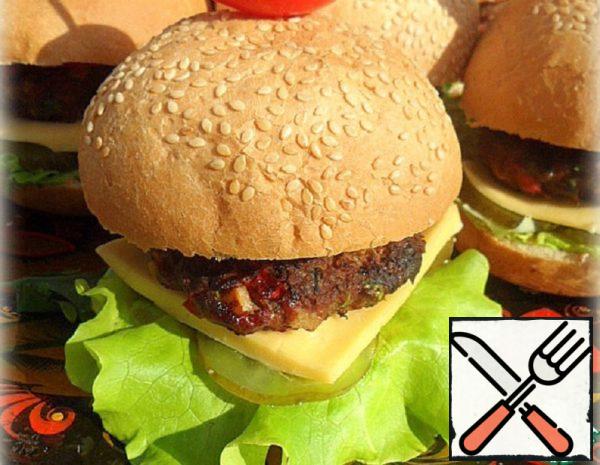 Grilled Burger with Bell Pepper Recipe