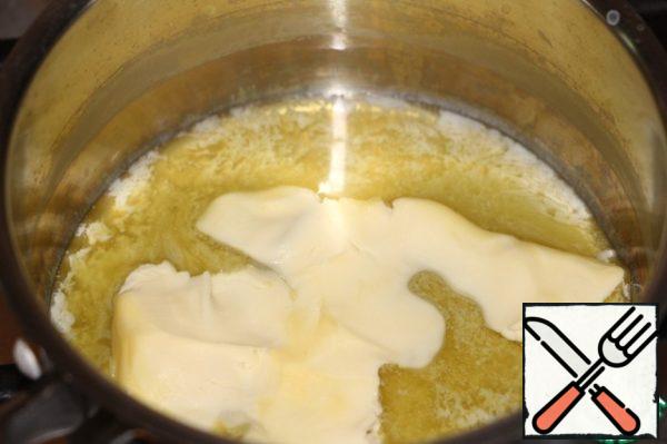 Melt the butter.
