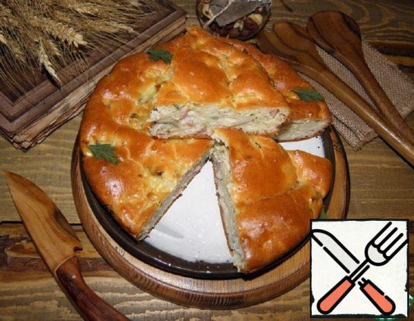 Jellied Cabbage Pie with Smoked Chicken Recipe