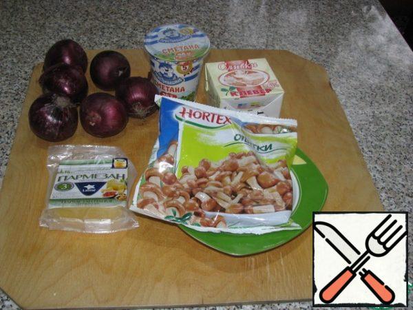 Products for onion pie.