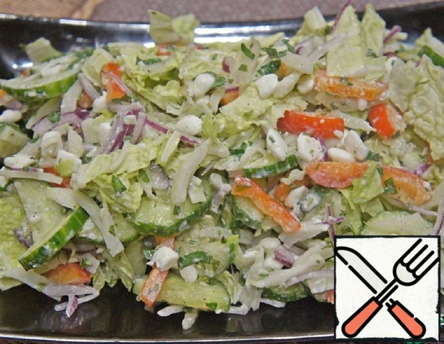 Salad with Cottage Cheese Recipe with Pictures Step by Step - Food