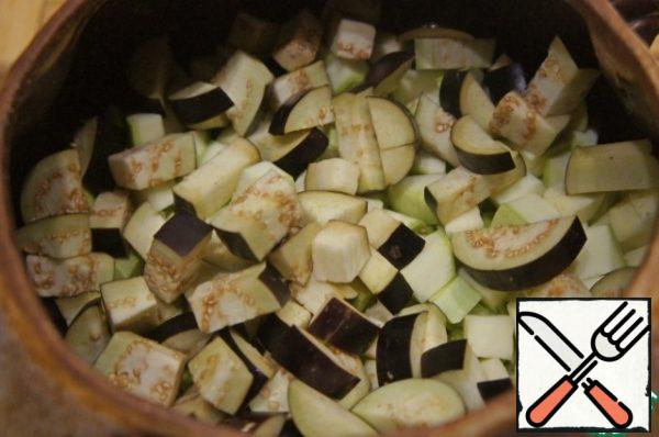 Add the eggplant.
