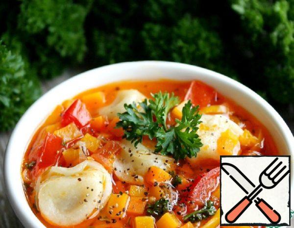 Soup with Dumplings and Pumpkin "Autumn" Recipe