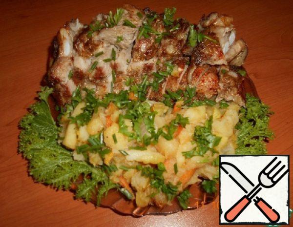Breast with Vegetables Baked in the Oven Recipe