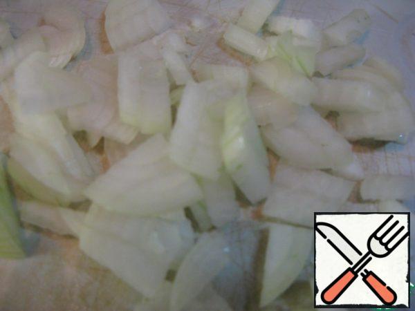 Onions cut.