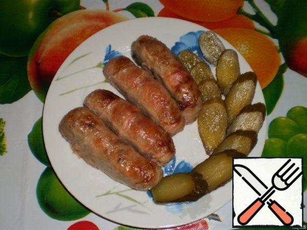 Sausages with Buckwheat, Meat and Mushrooms Recipe