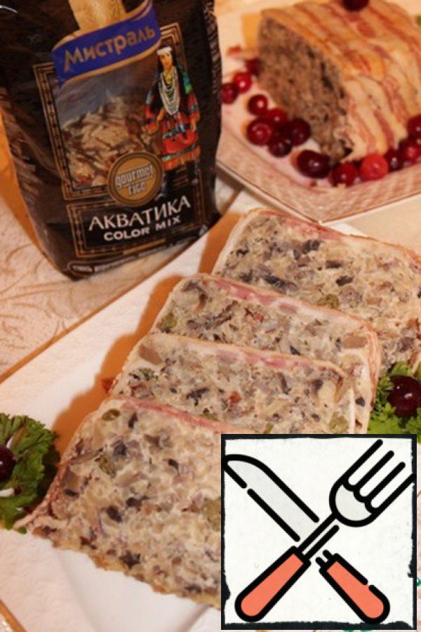 Rice Terrine with Bacon and Mushrooms Recipe