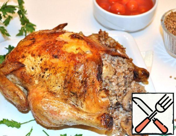 Chicken in the Sleeve Stuffed with Buckwheat and Mushrooms Recipe