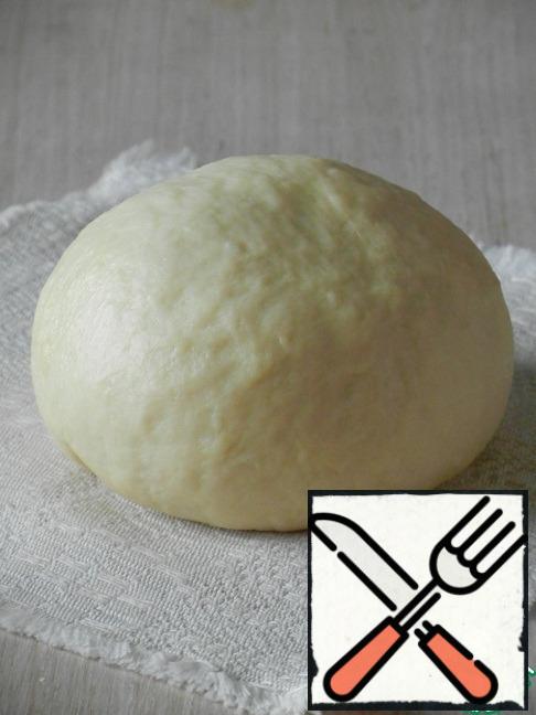 Round the dough with a towel and leave to rise for about 1 hour. The dough should increase by 1.5-2 times.
