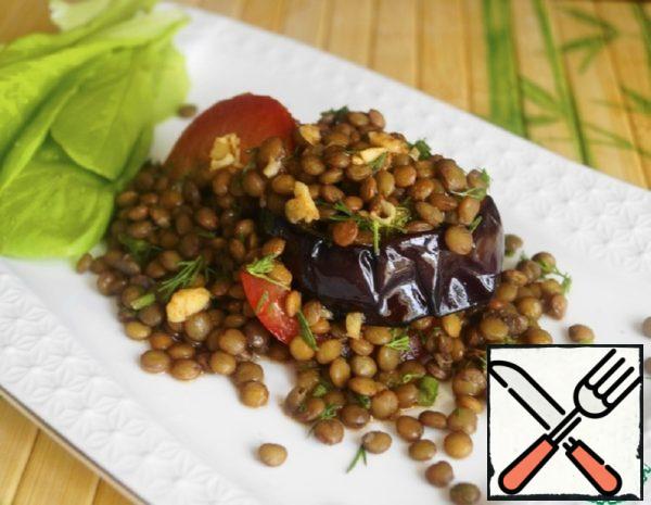 Salad with Eggplant and Lentils Recipe